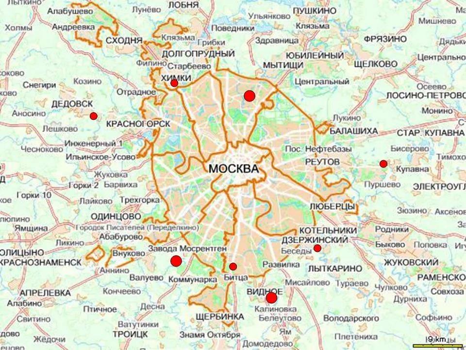 Карта города Москвы