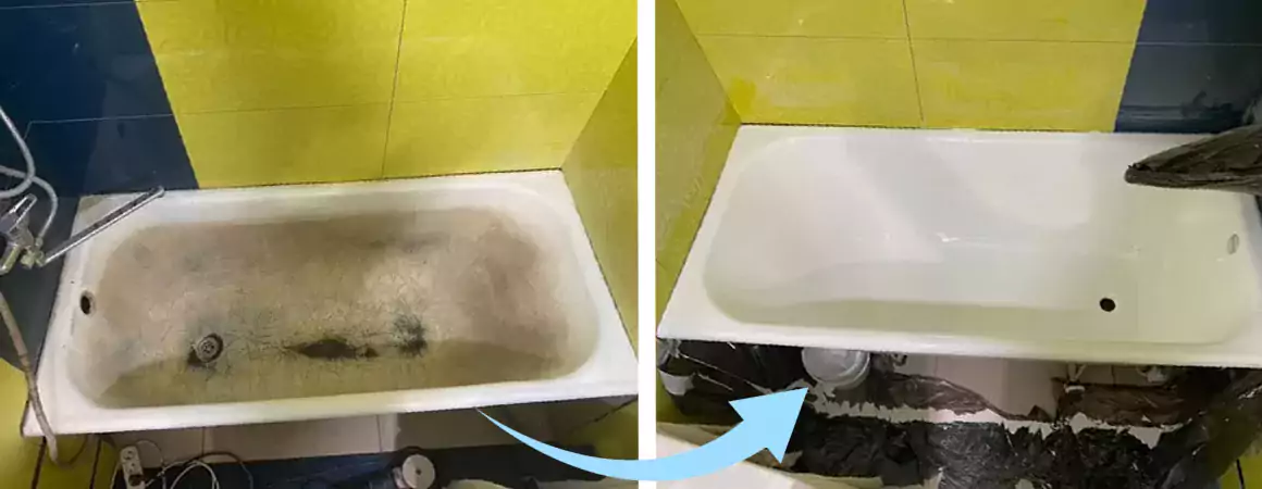 Ванна до и после обновления